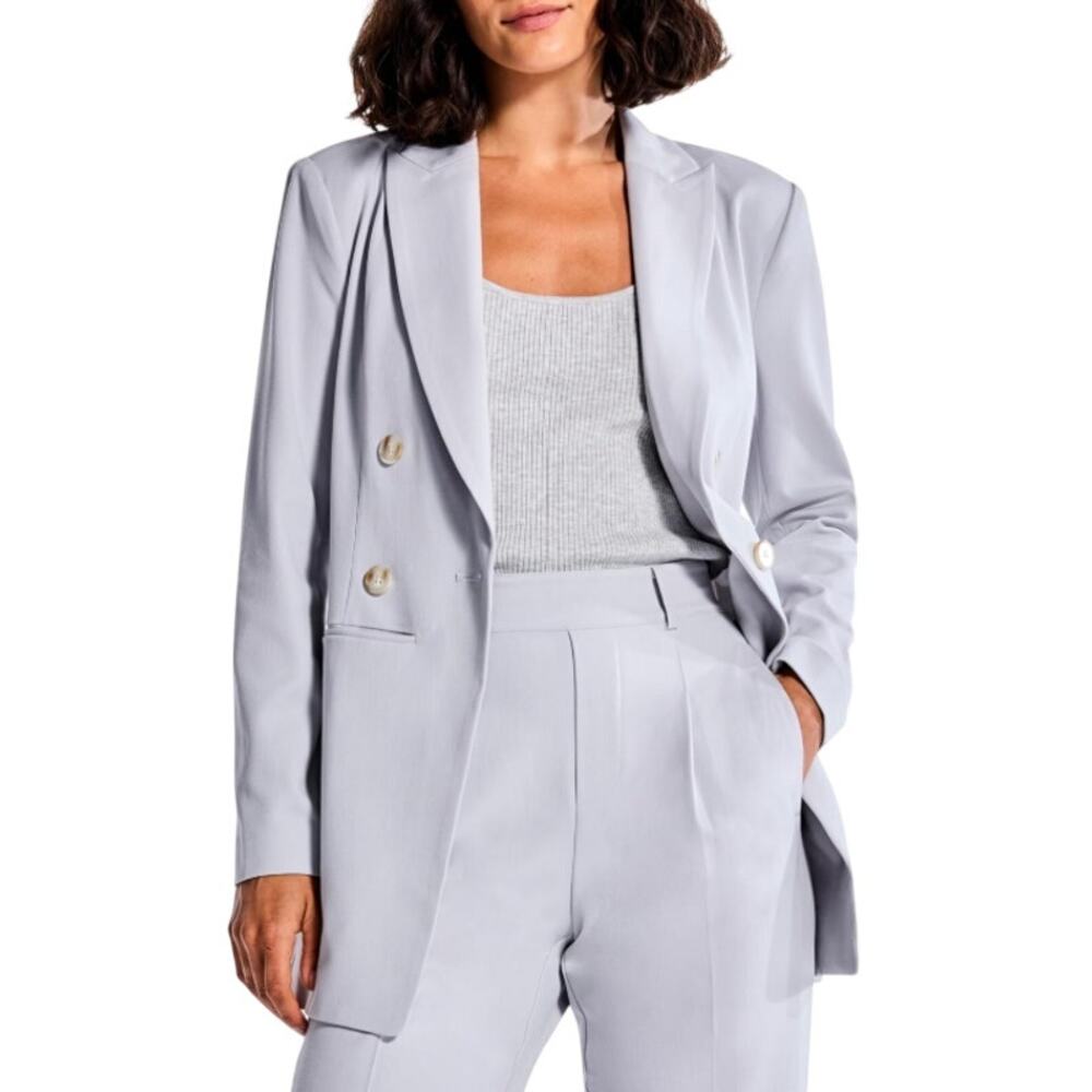 Nic+Zoe Women's Reflection Double-Breasted Lightweight The Avenue Blazer Size 10